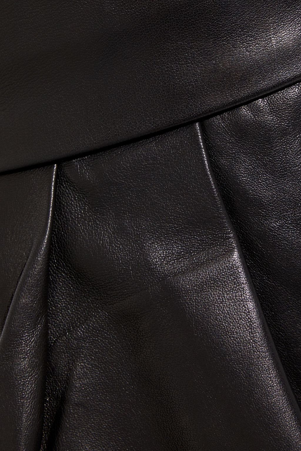 IRO Laney pleated leather shorts