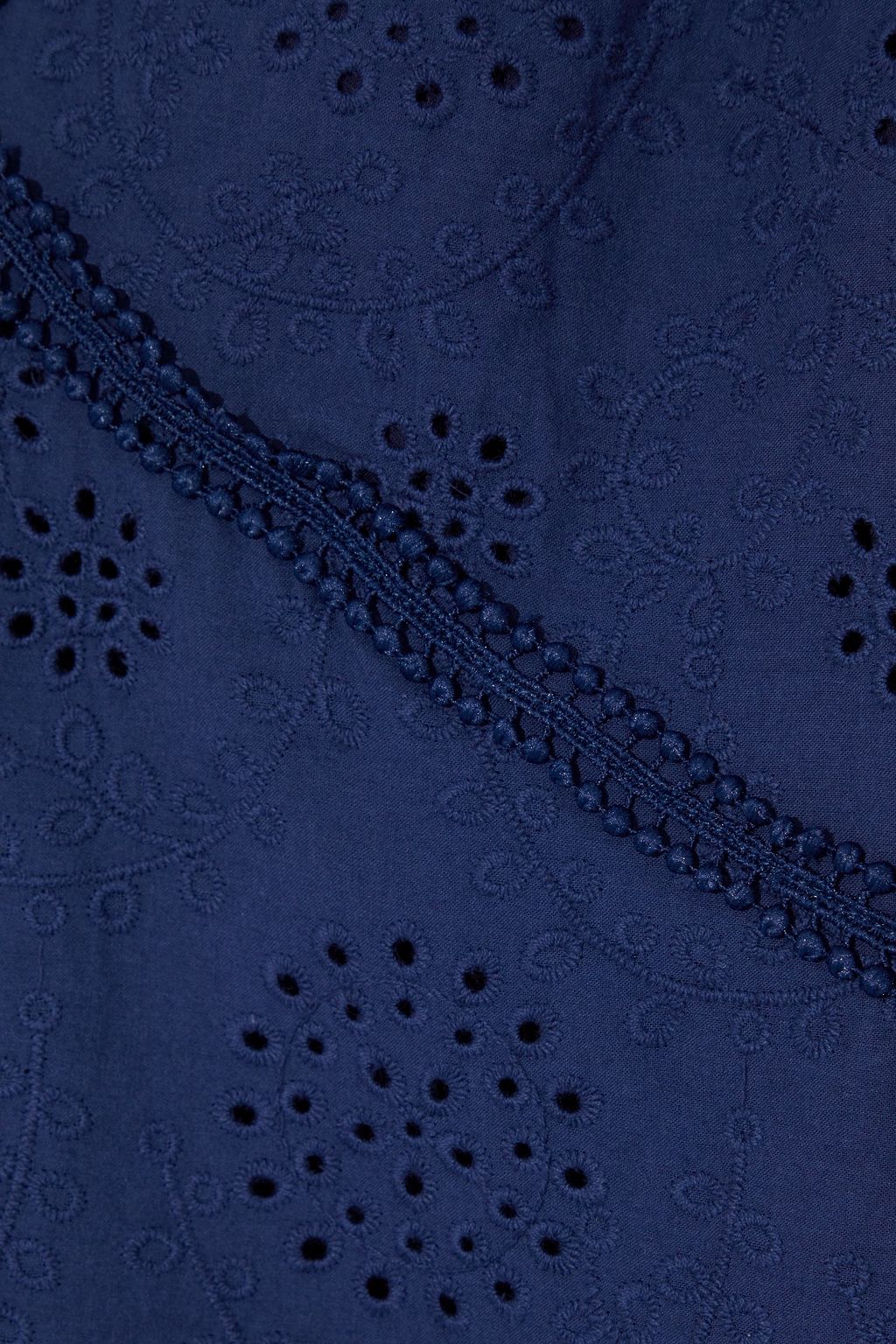 ONE33 SOCIAL Crochet-trimmed broderie anglaise cotton mini dress