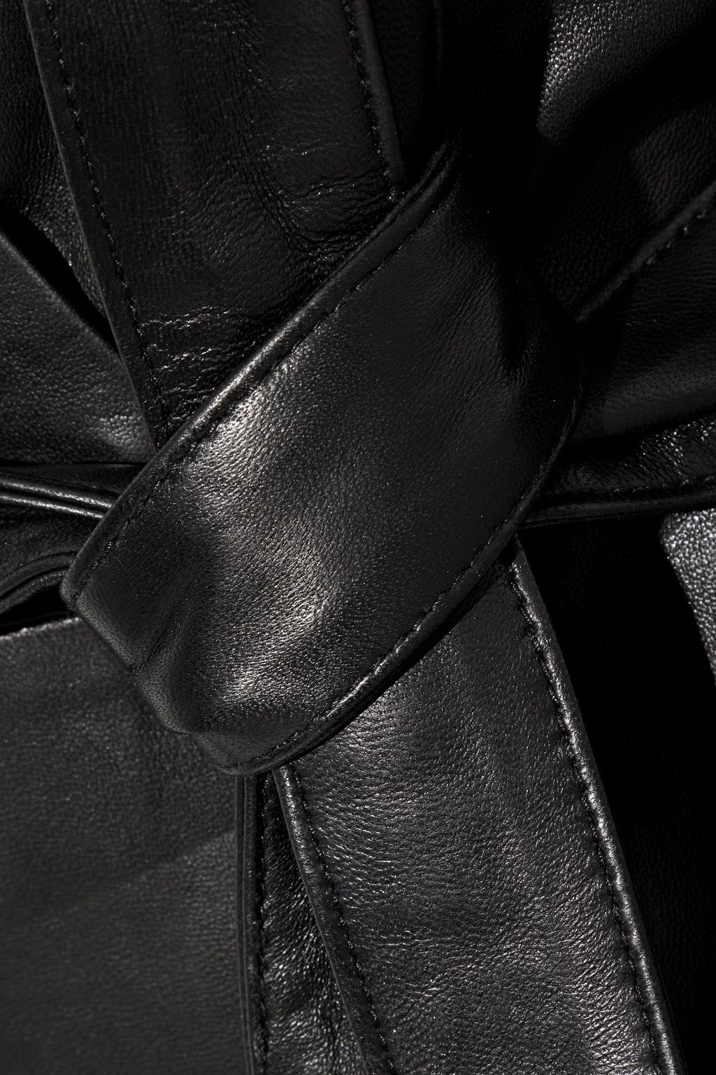 IRO Lanika leather mini wrap dress