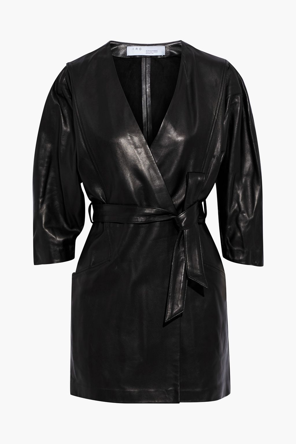 IRO Lanika leather mini wrap dress | Sale up to 70% off | THE OUTNET