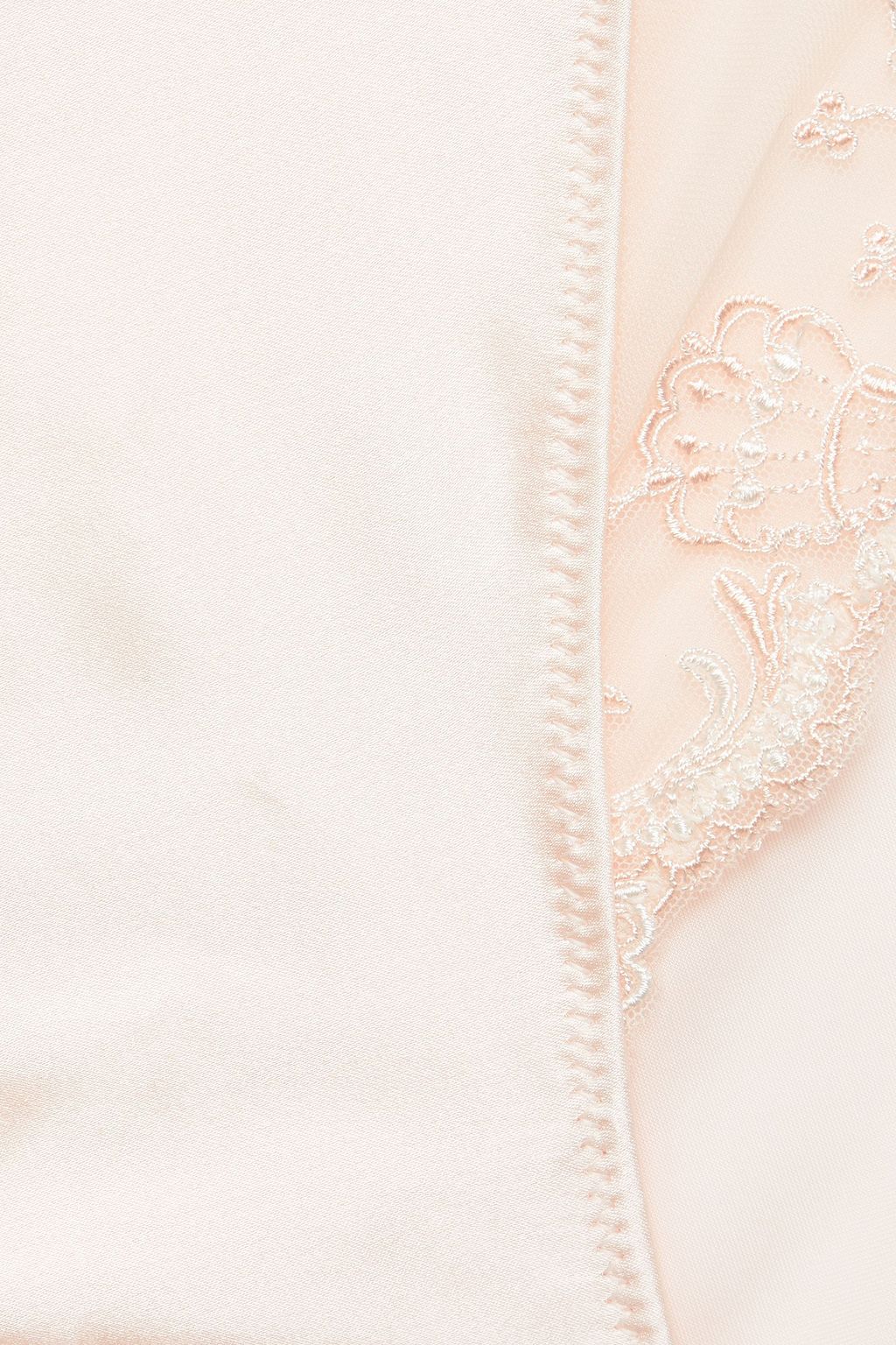 LISE CHARMEL Splendeur Soie embroidered tulle and satin mid-rise briefs