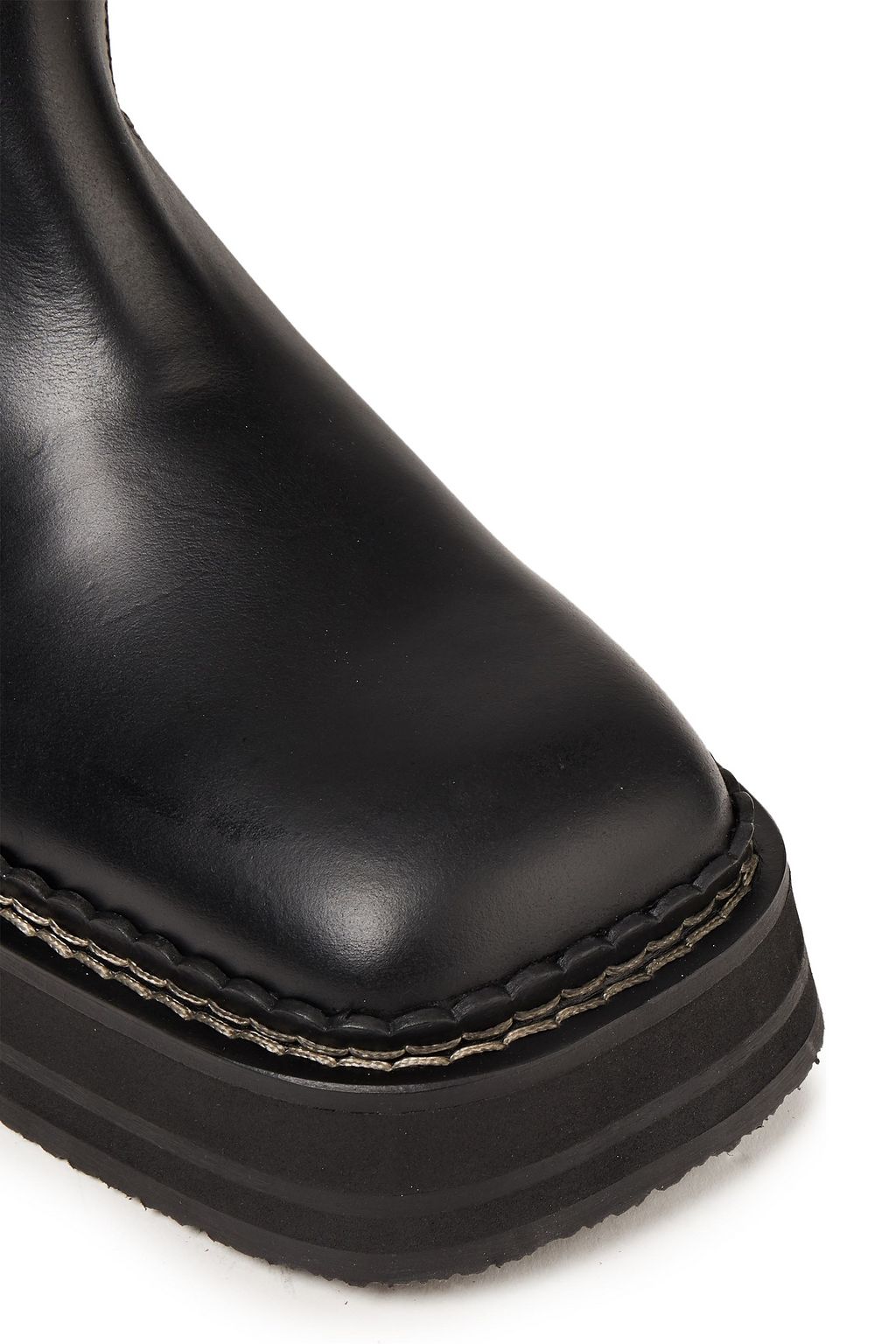 EYTYS Smooth and pebbled-leather boots