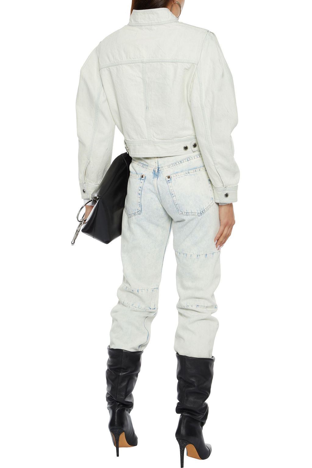 IRO Kahena cropped bleached denim jacket