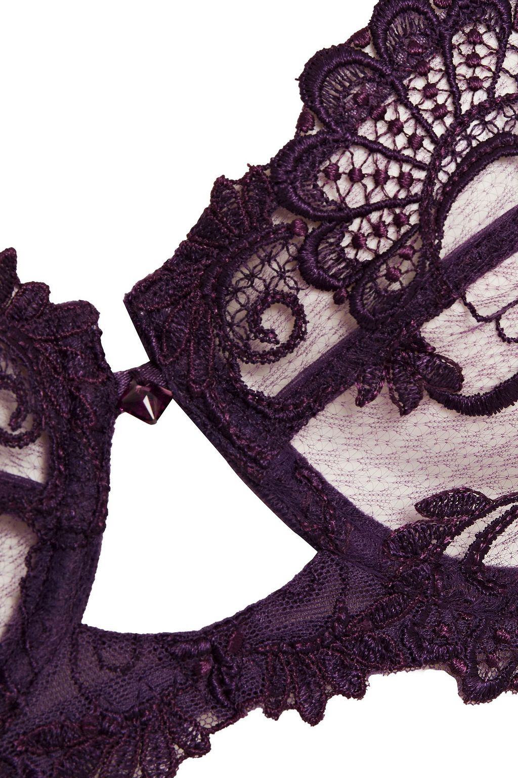 LISE CHARMEL Dressing Floral crystal-embellished guipure lace balconette bra