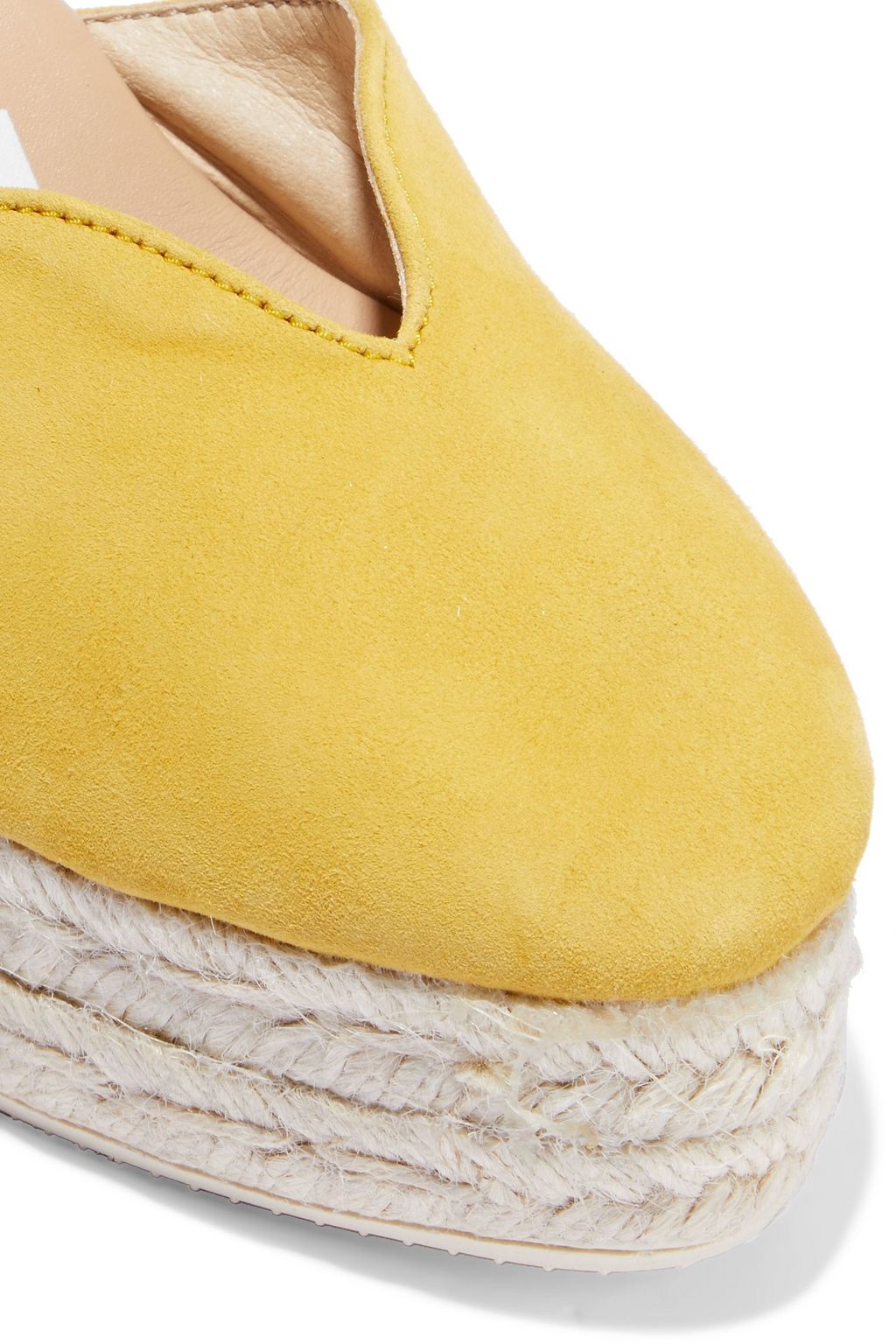 MANEBÍ Hamptons lace-up suede wedge espadrilles
