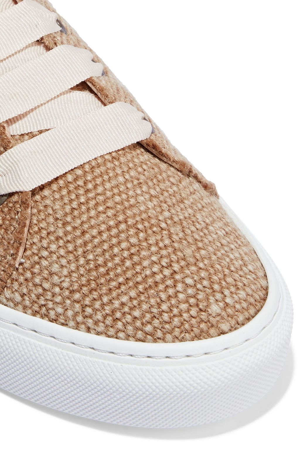MANEBÍ Hamptons suede-trimmed jute sneakers