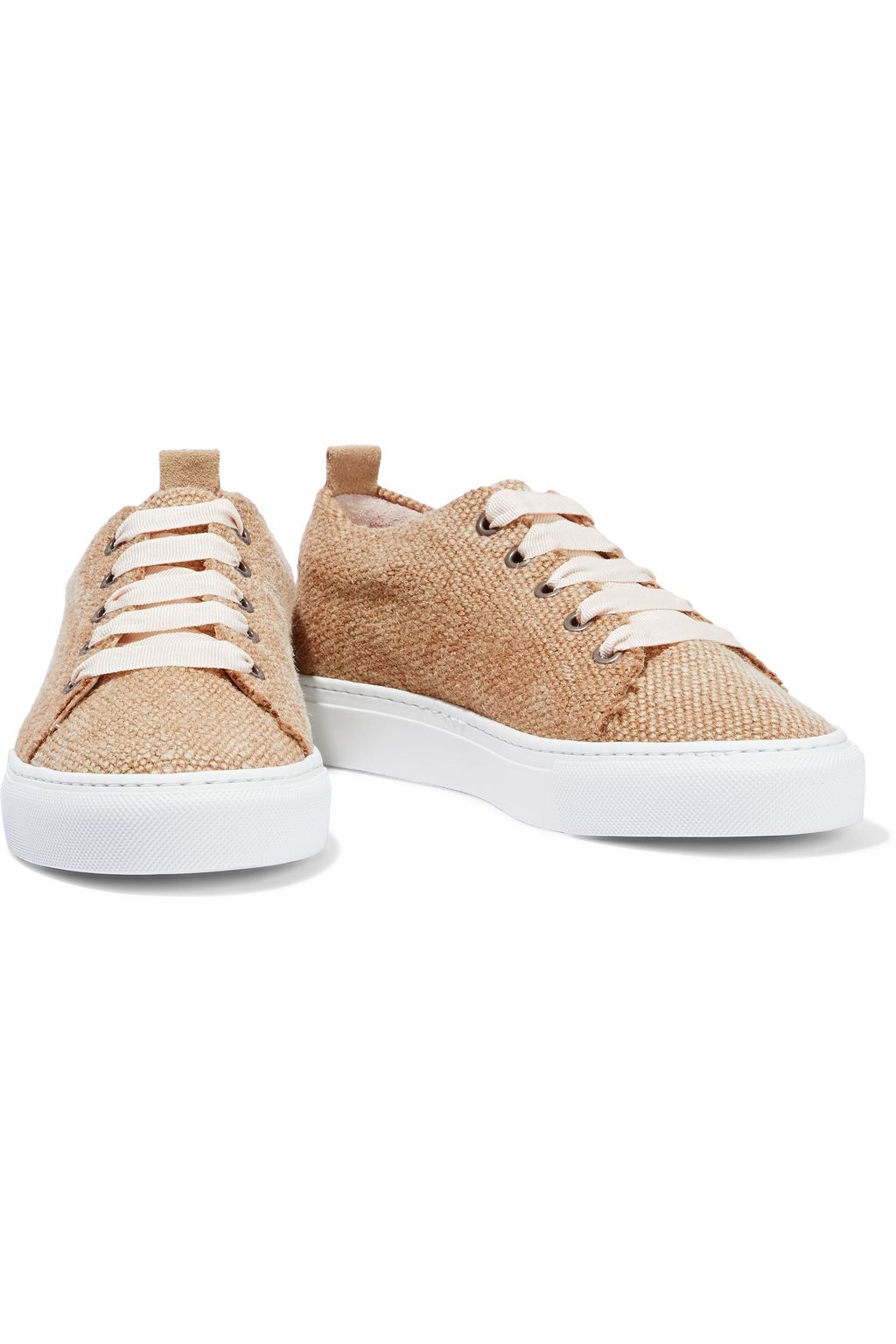 MANEBÍ Hamptons suede-trimmed jute sneakers