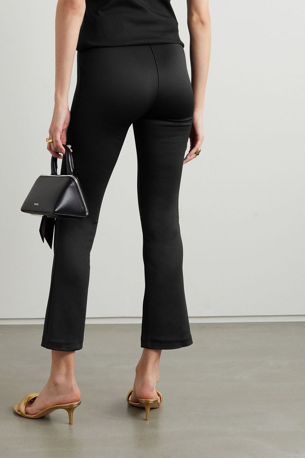 SPRWMN Cropped scuba flared pants
