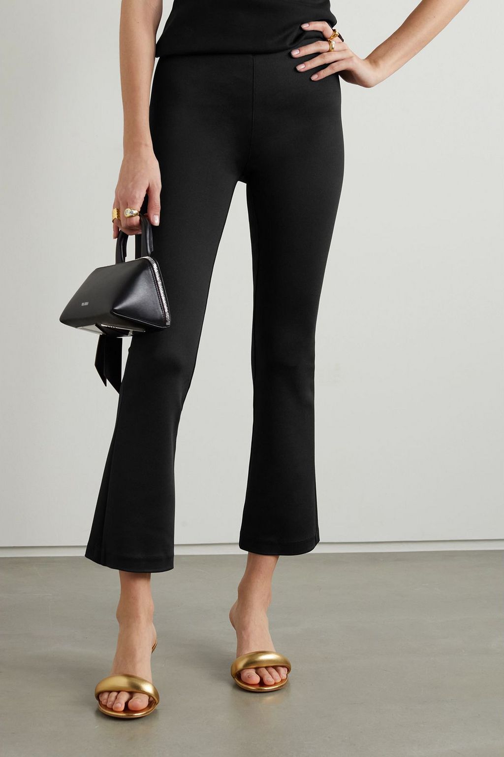 SPRWMN Cropped scuba flared pants