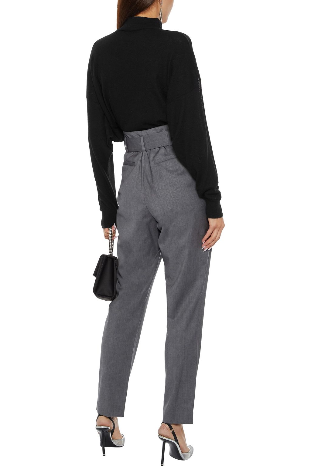 IRO Bettina Karottenhose aus Wolle mit Gürtel