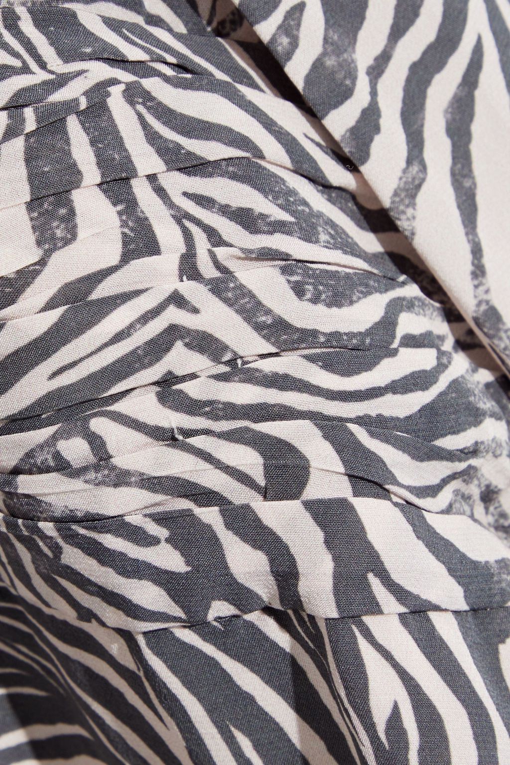 IRO Maitri wrap-effect zebra-print crepe de chine mini dress