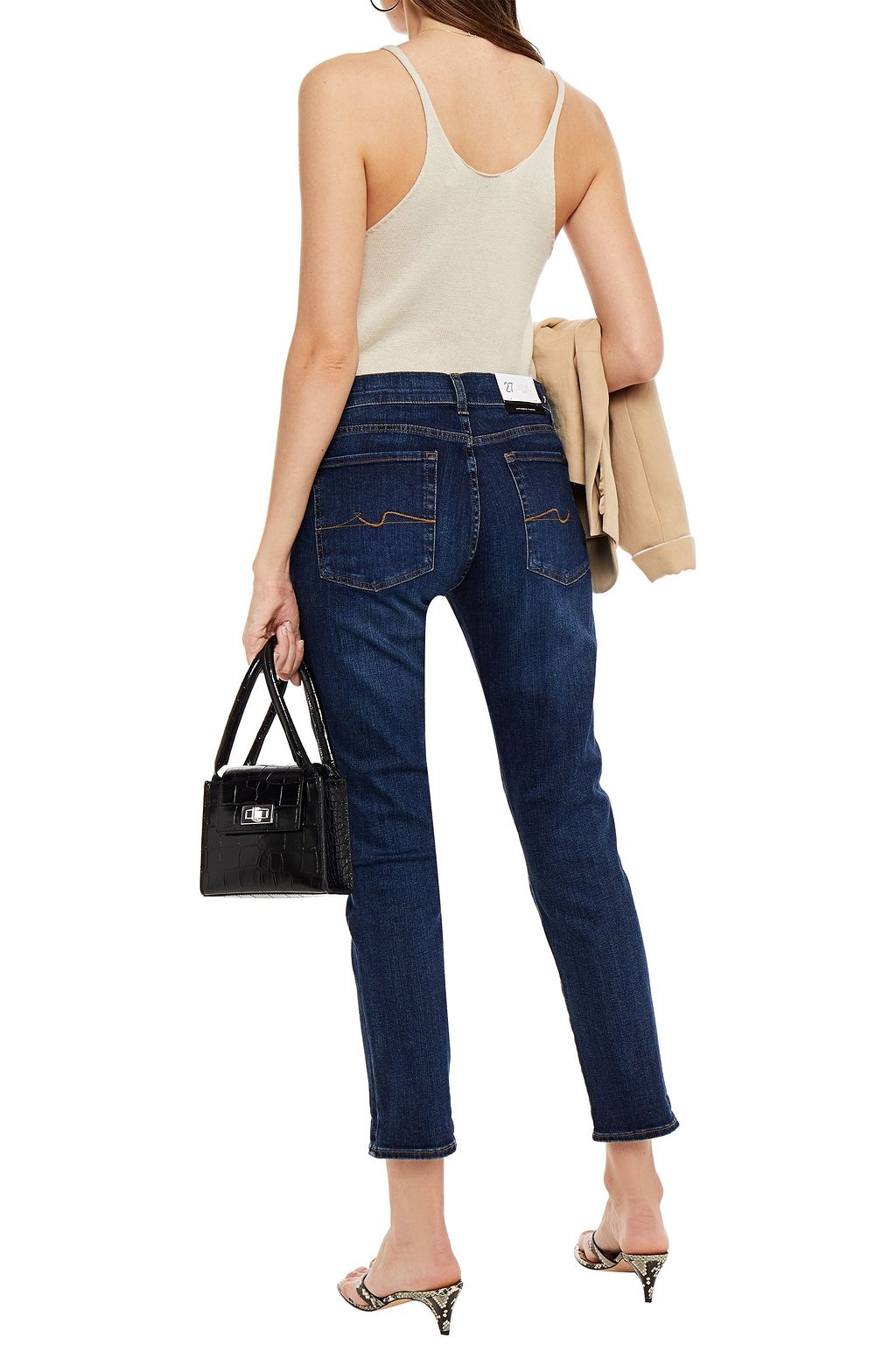 7 FOR ALL MANKIND Mid-rise slim-leg jeans