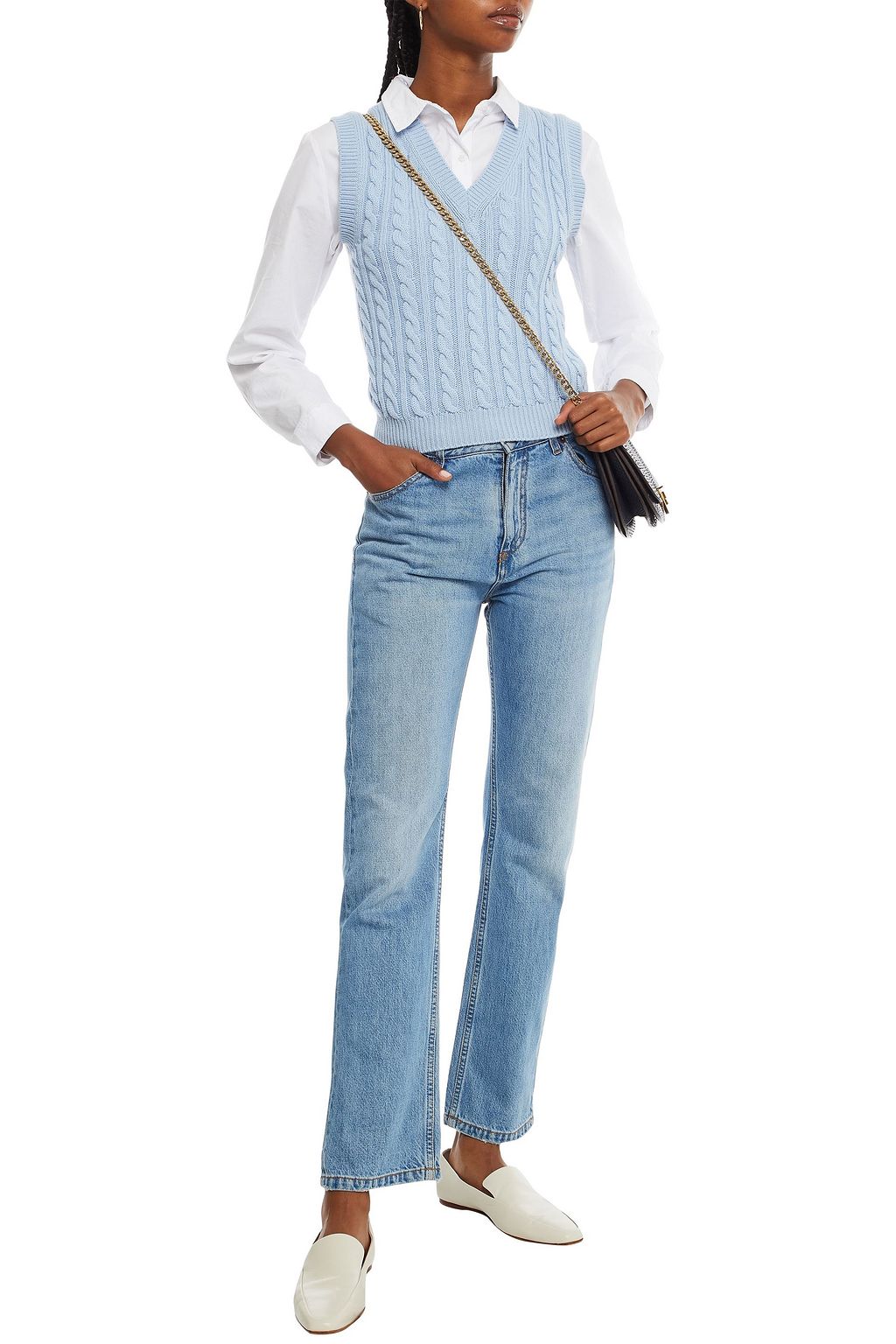 MICHAEL KORS COLLECTION Cable-knit cashmere vest