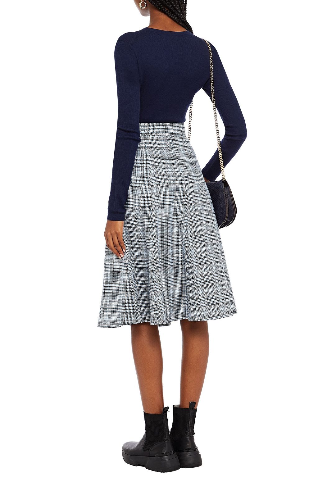 MICHAEL KORS COLLECTION Prince of Wales checked wool skirt