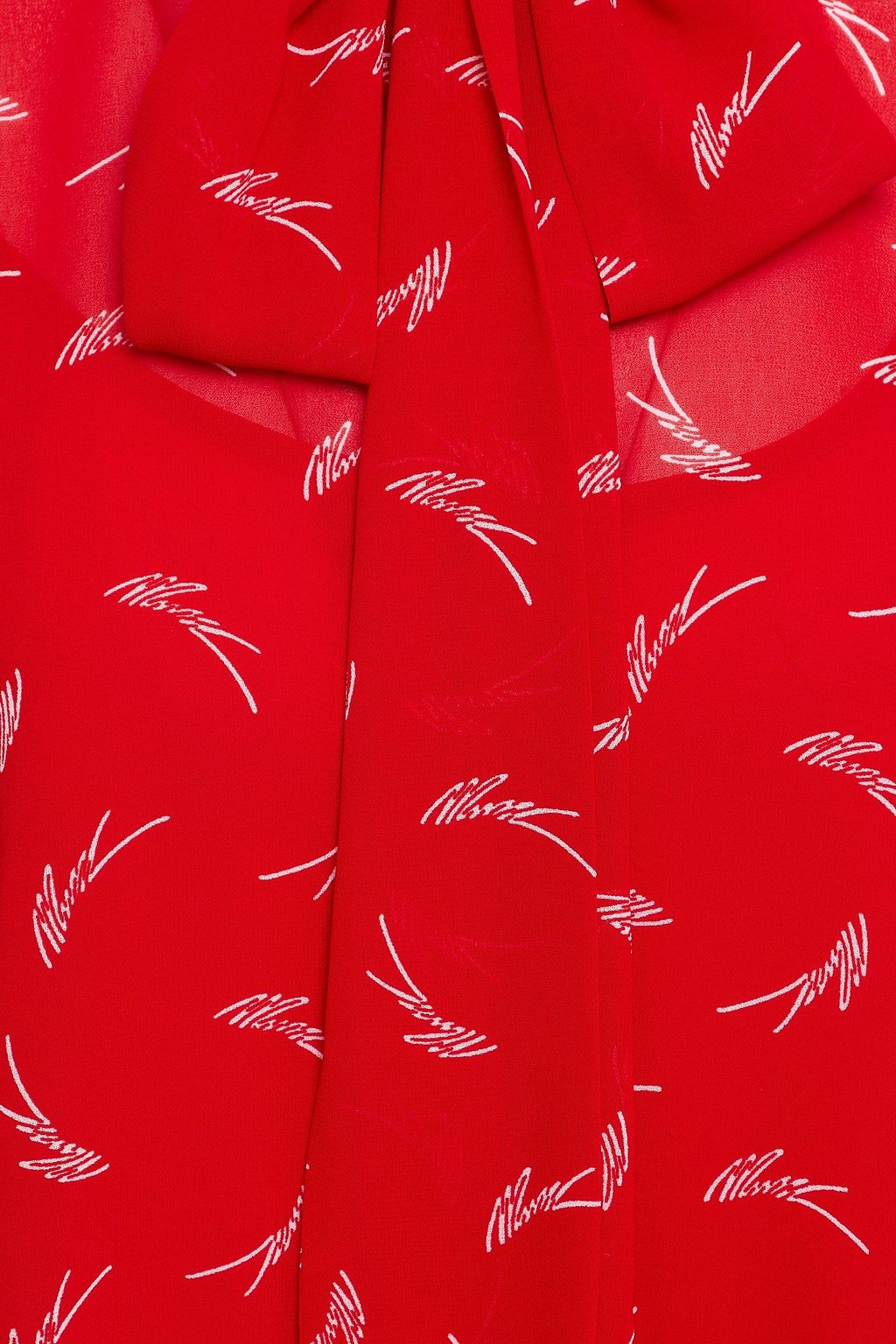 MICHAEL MICHAEL KORS Pussy-bow printed georgette shirt