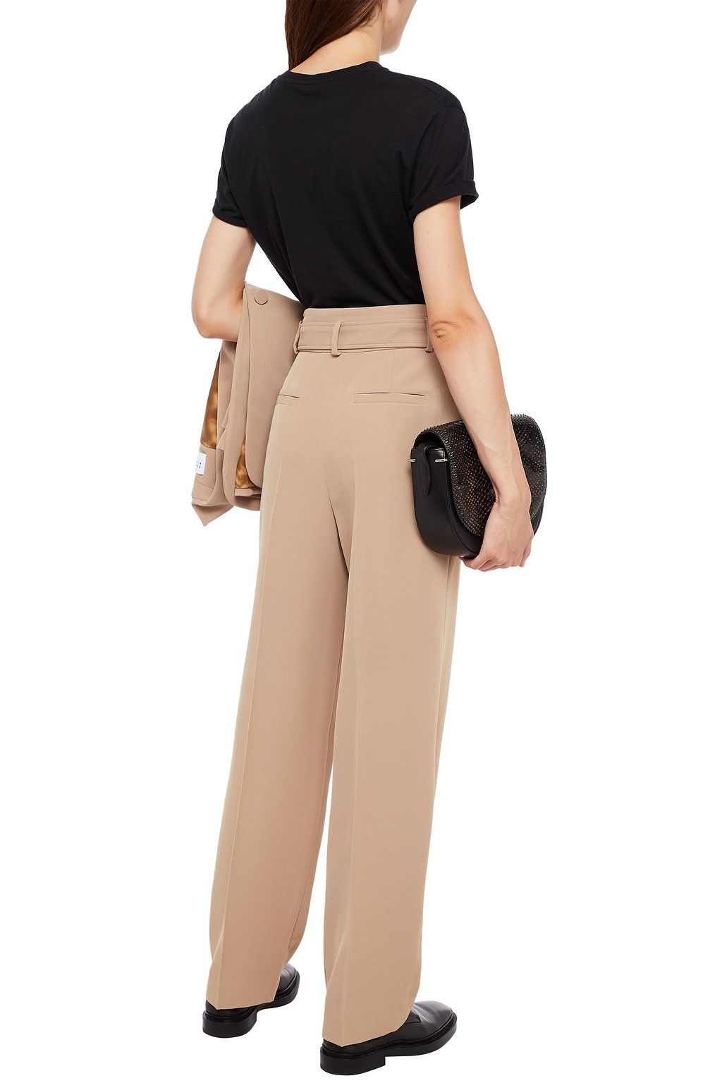 CLAUDIE PIERLOT Pleated twill wide-leg pants