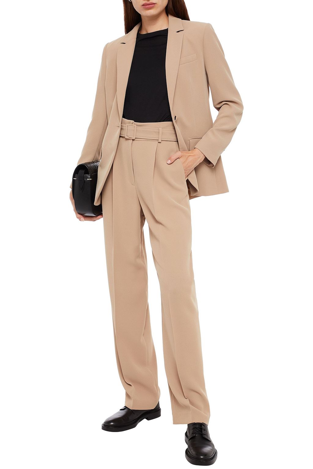 CLAUDIE PIERLOT Pleated twill wide-leg pants