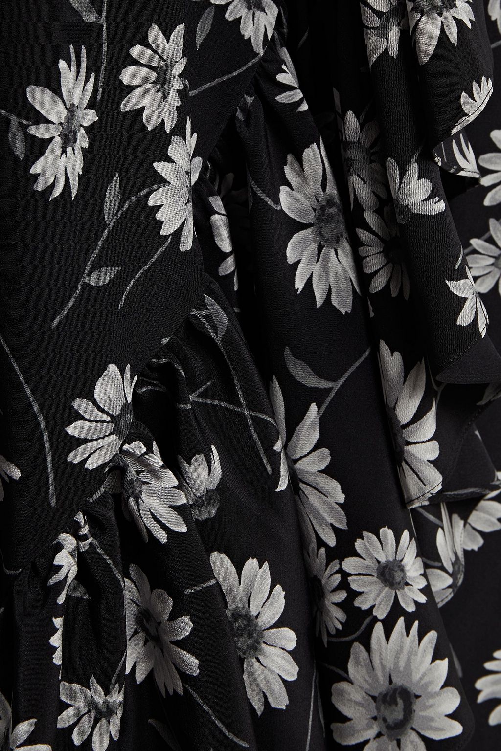 MICHAEL KORS COLLECTION Cutout floral-print silk crepe de chine maxi dress