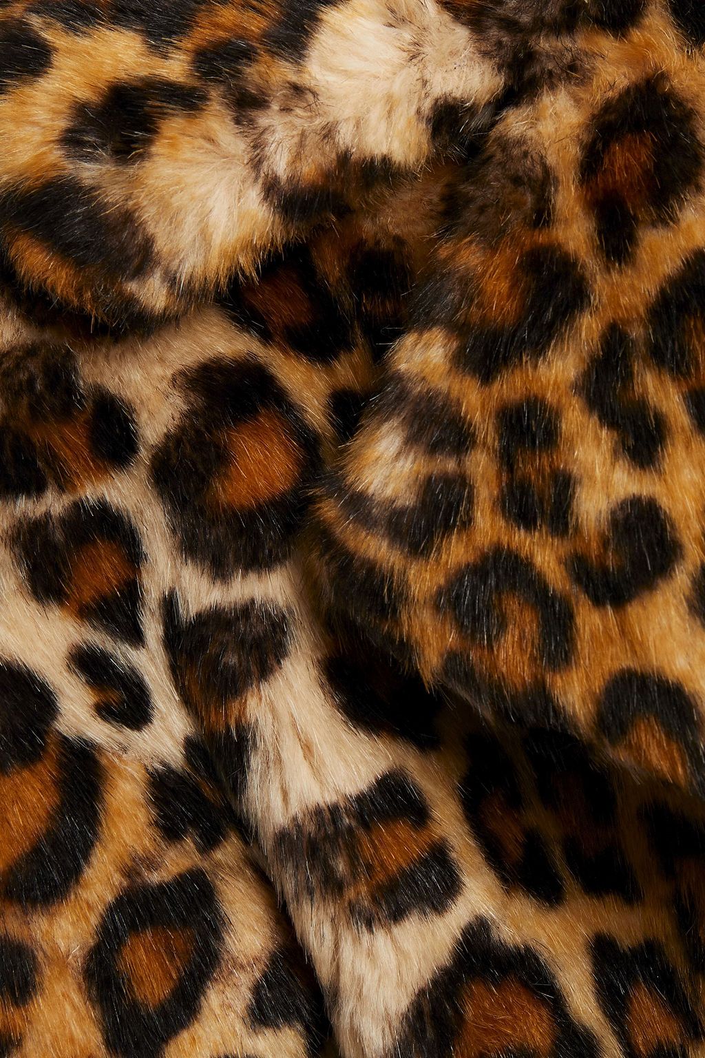 STAND STUDIO Camille Cocoon leopard-print faux fur coat