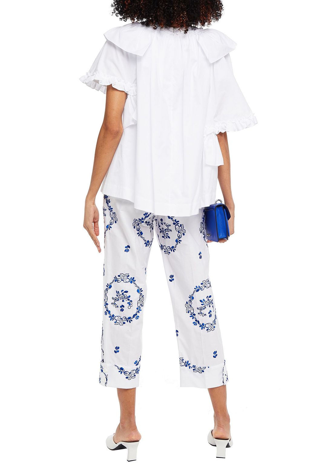 SIMONE ROCHA Oversized ruffled cotton-poplin top