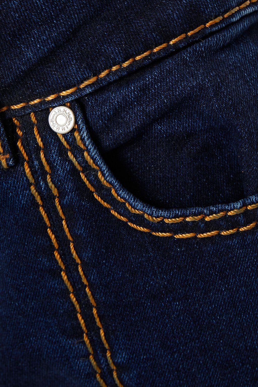 GANNI Slit-front high-rise slim-leg jeans