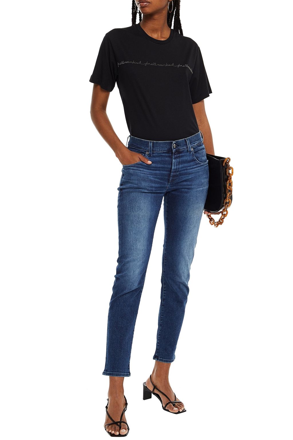 7 FOR ALL MANKIND Mid-rise skinny jeans