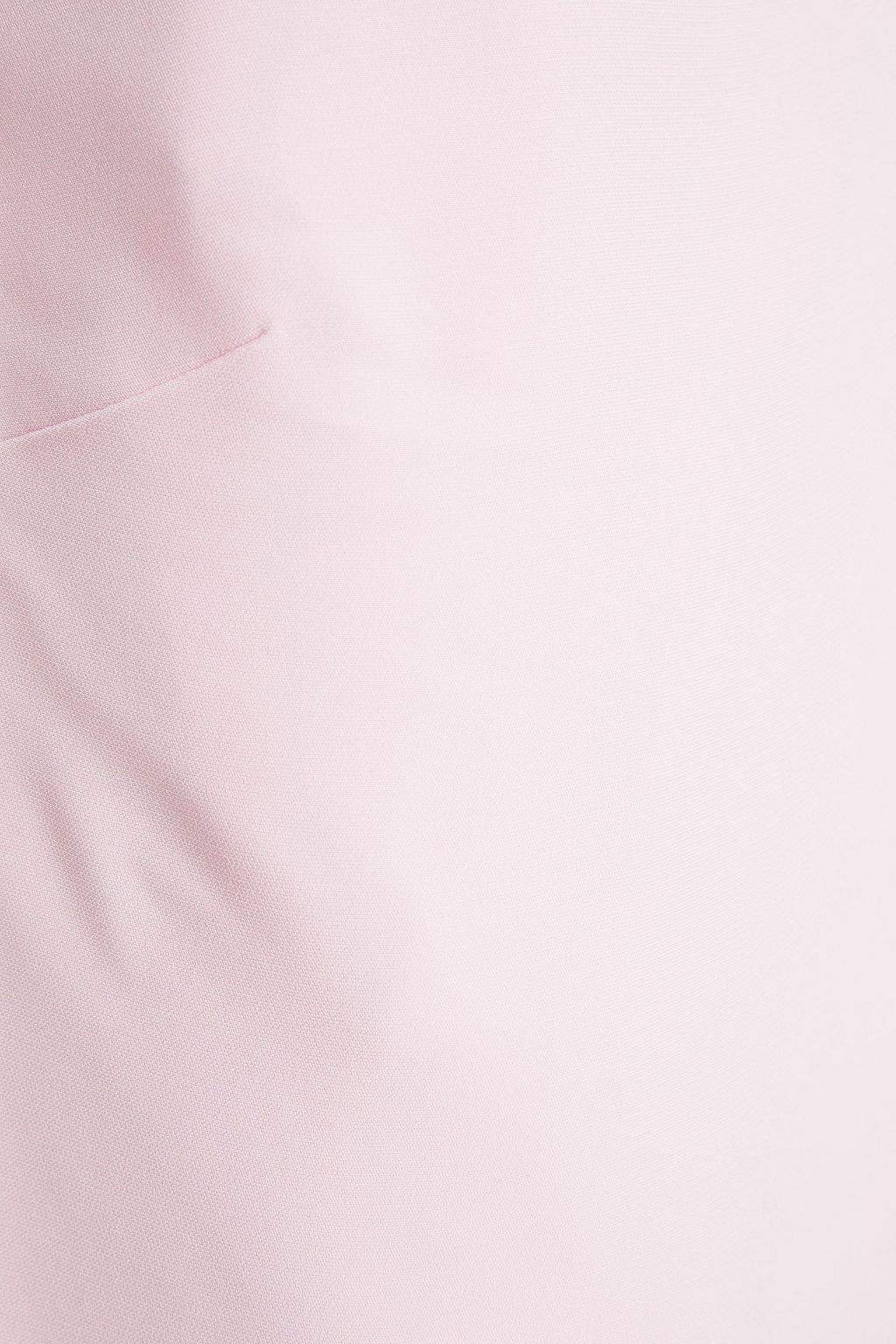 ROSETTA GETTY Grosgrain-trimmed crepe midi dress