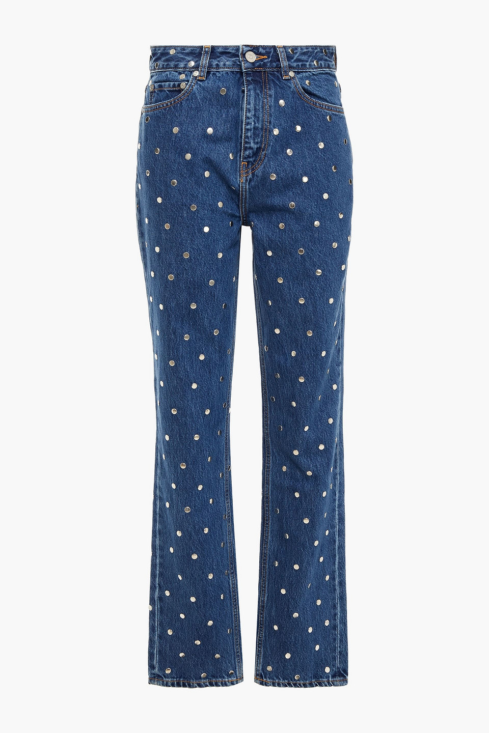 Straight-leg Jeans Mid Denim Size 