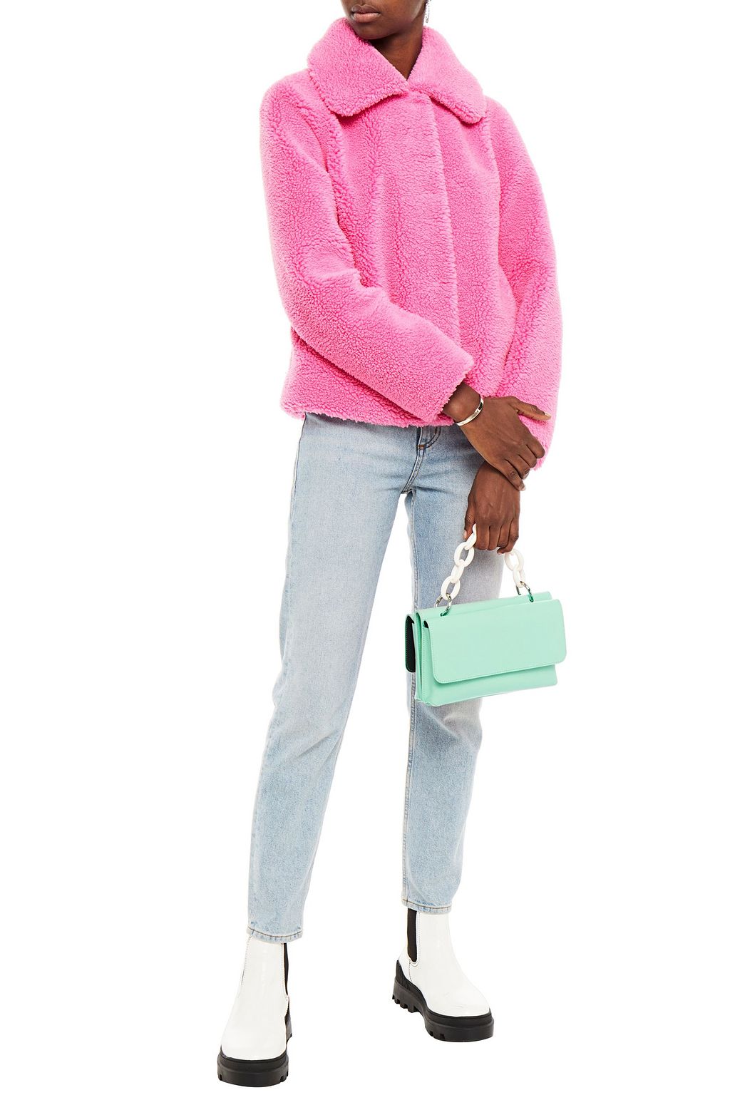 STAND STUDIO Gilbertine faux fur jacket