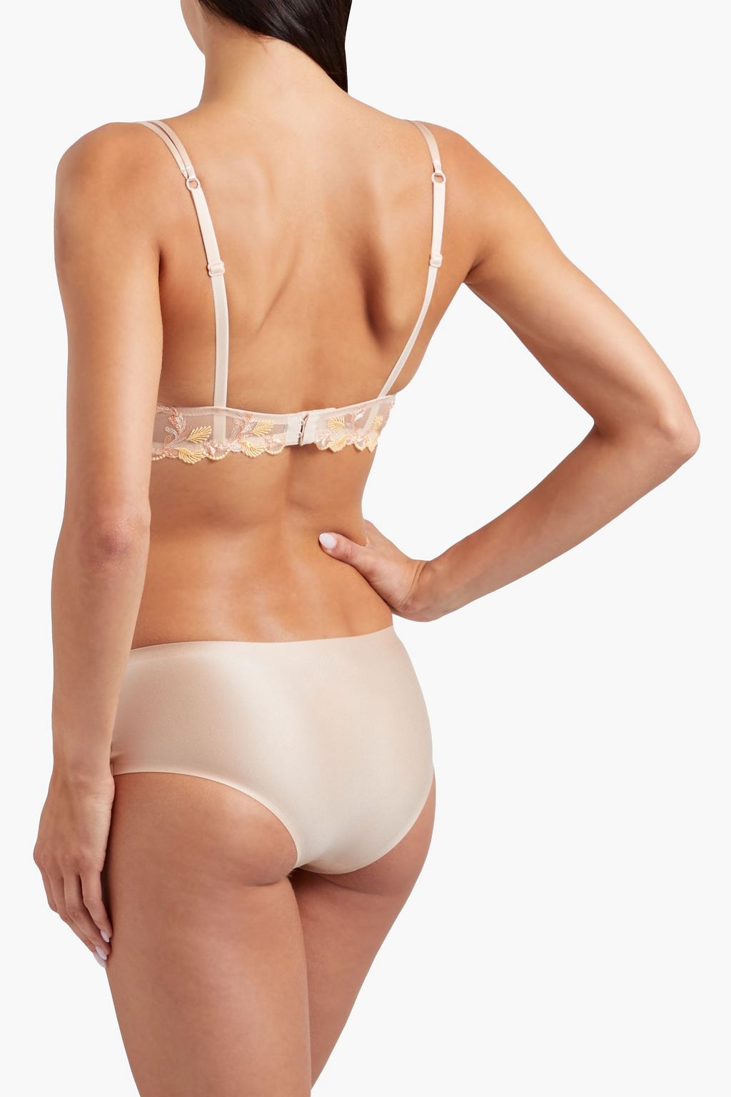 LISE CHARMEL Fleur Aphrodite embroidered tulle underwired balconette bra