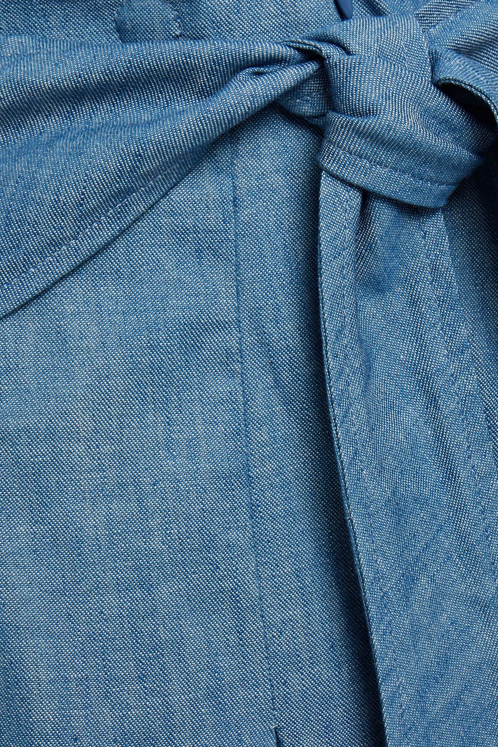 3.1 PHILLIP LIM Belted cotton-chambray wide-leg pants