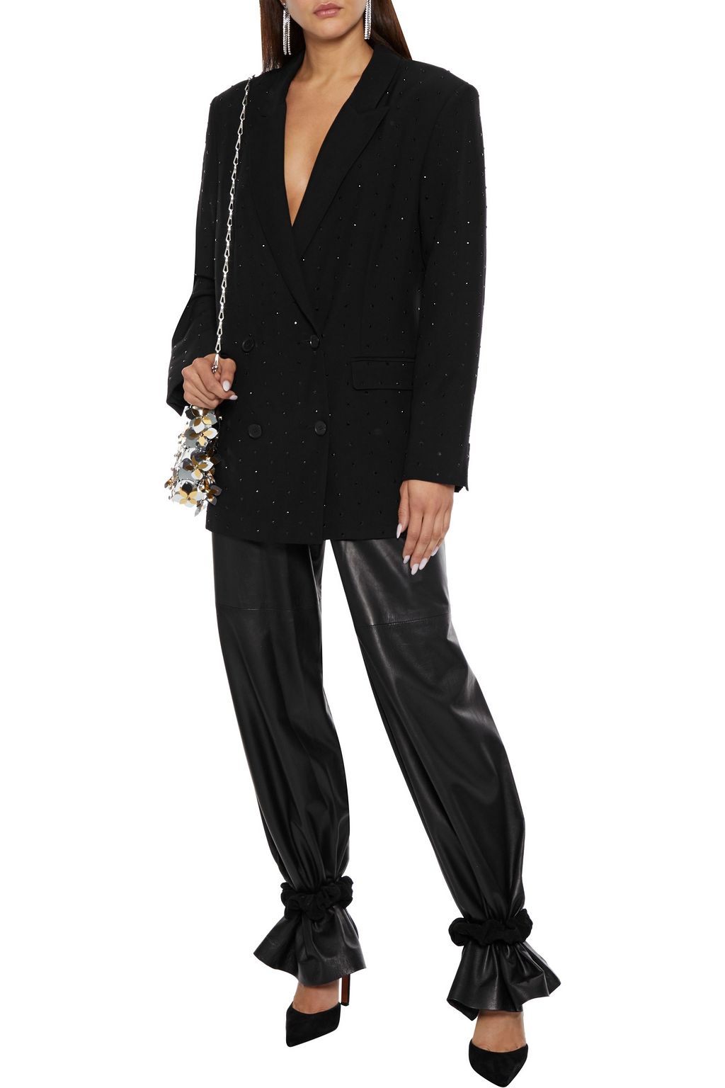 IRO Neill doppelreihiger Blazer aus Cady mit Kristallverzierung