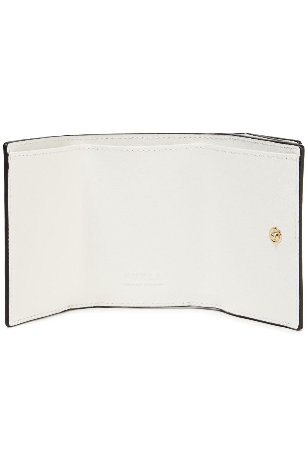 FURLA Floral-print textured-leather wallet