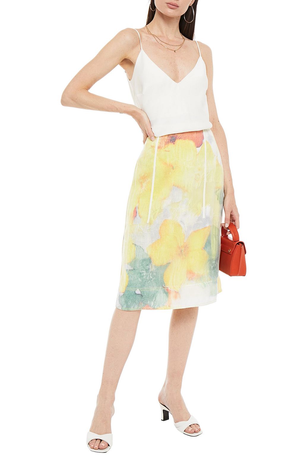 3.1 PHILLIP LIM Layered fringed and organza skirt