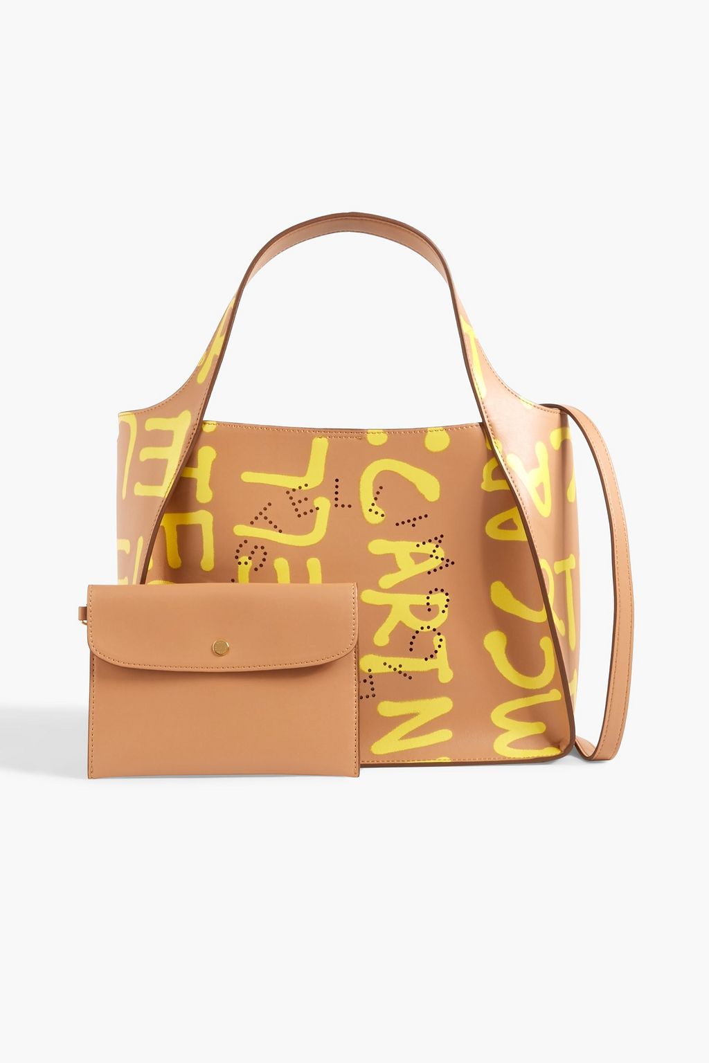 STELLA MCCARTNEY フェイクレザー トートバッグ プリント入り