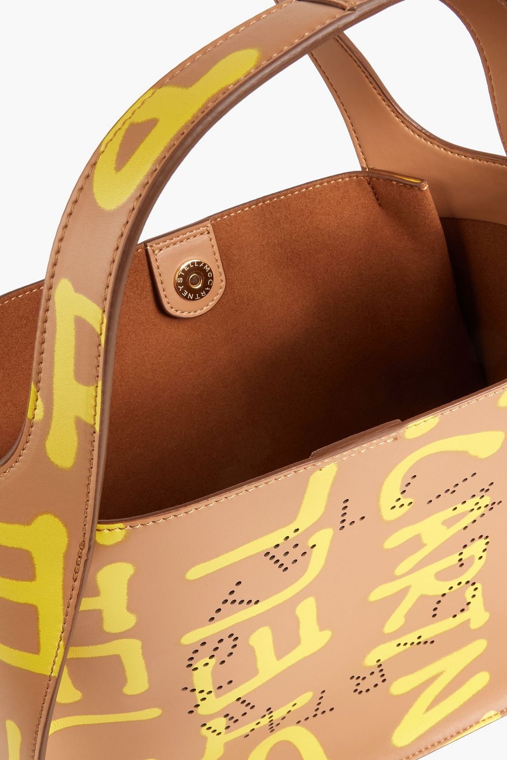 STELLA MCCARTNEY フェイクレザー トートバッグ プリント入り