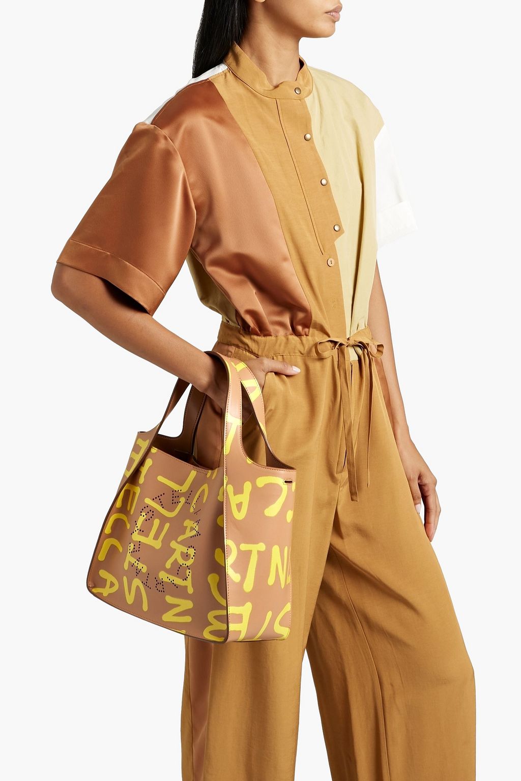 STELLA MCCARTNEY フェイクレザー トートバッグ プリント入り