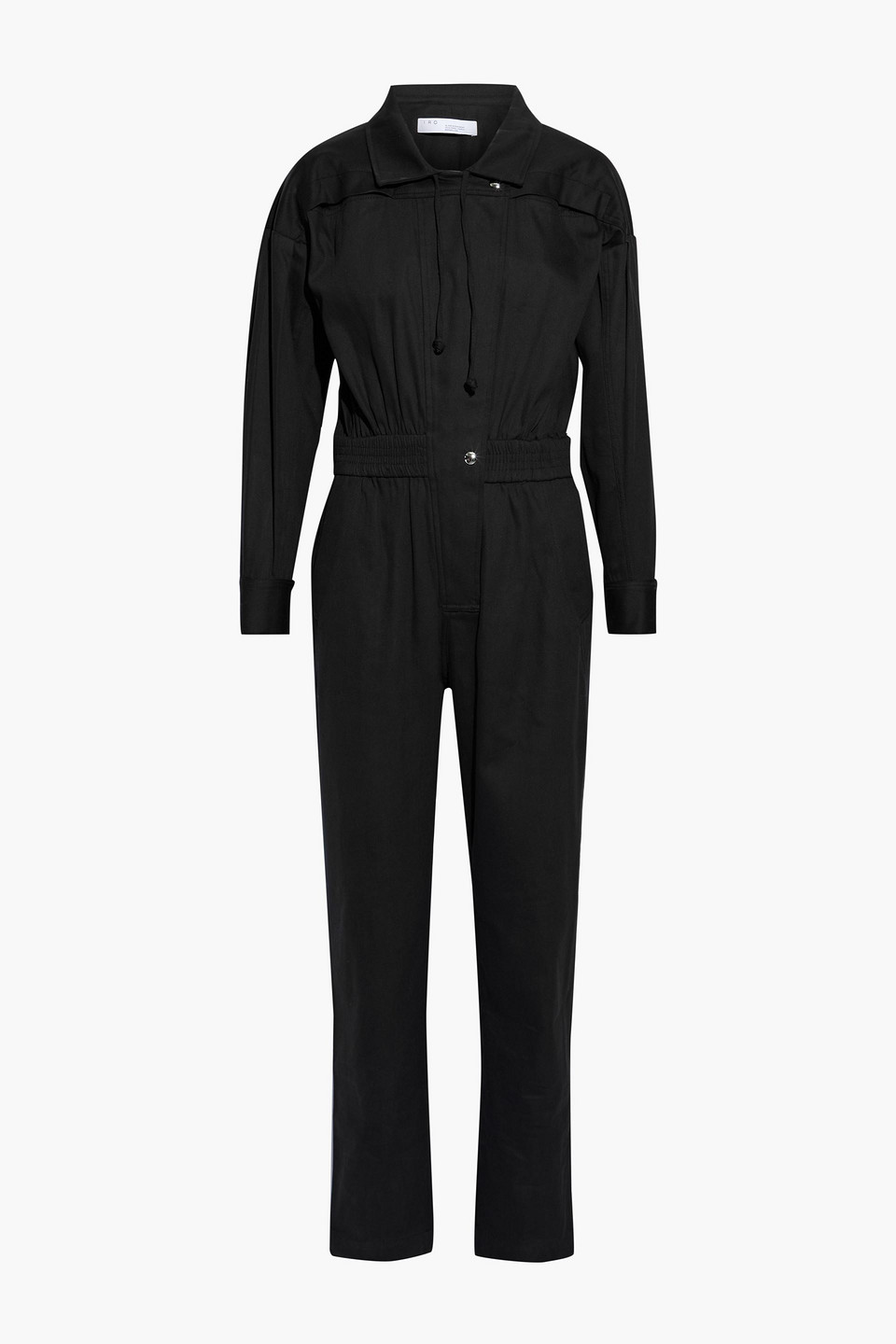 Iro Woman Barka Cotton And Wool-blend Twill Jumpsuit Black Size 40