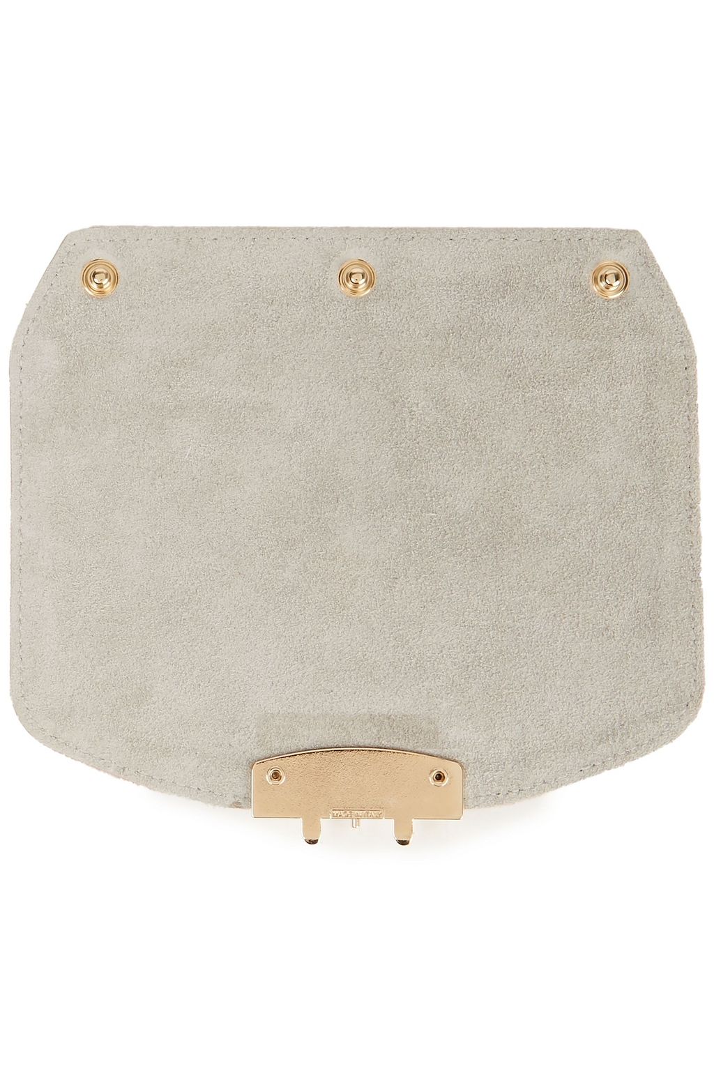 FURLA Metropolis mini embellished velvet and suede pouch