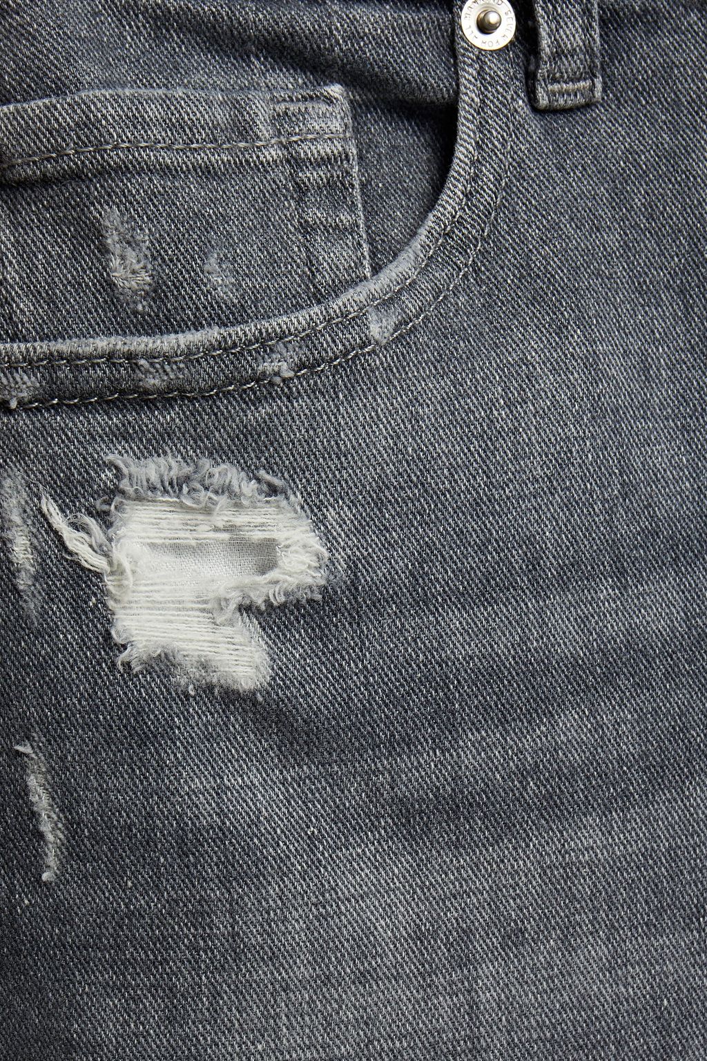 7 FOR ALL MANKIND Distressed mid-rise straight-leg jeans