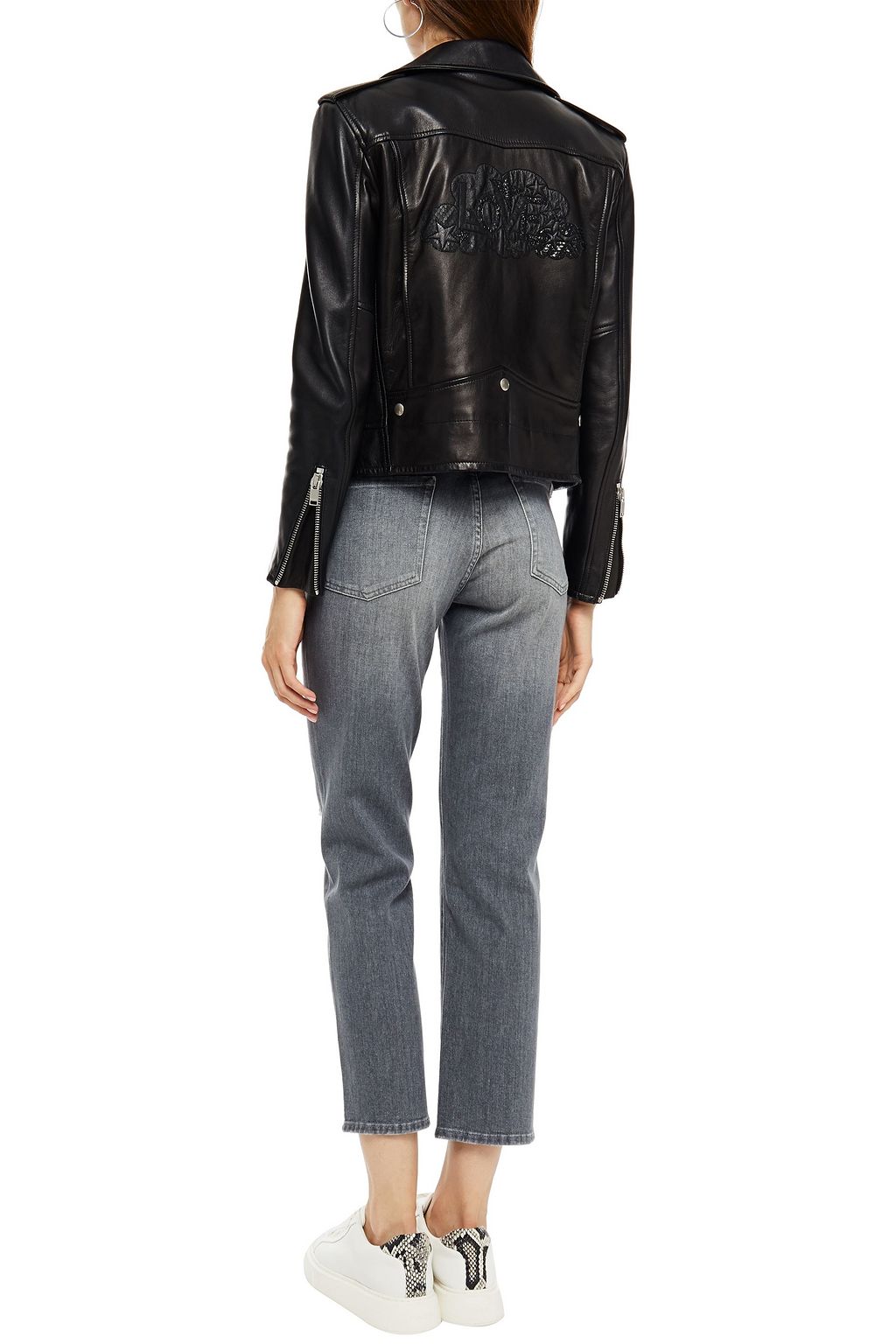 7 FOR ALL MANKIND Distressed mid-rise straight-leg jeans