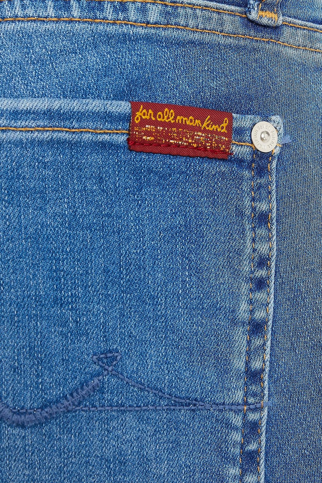 7 FOR ALL MANKIND Faded mid-rise slim-leg jeans