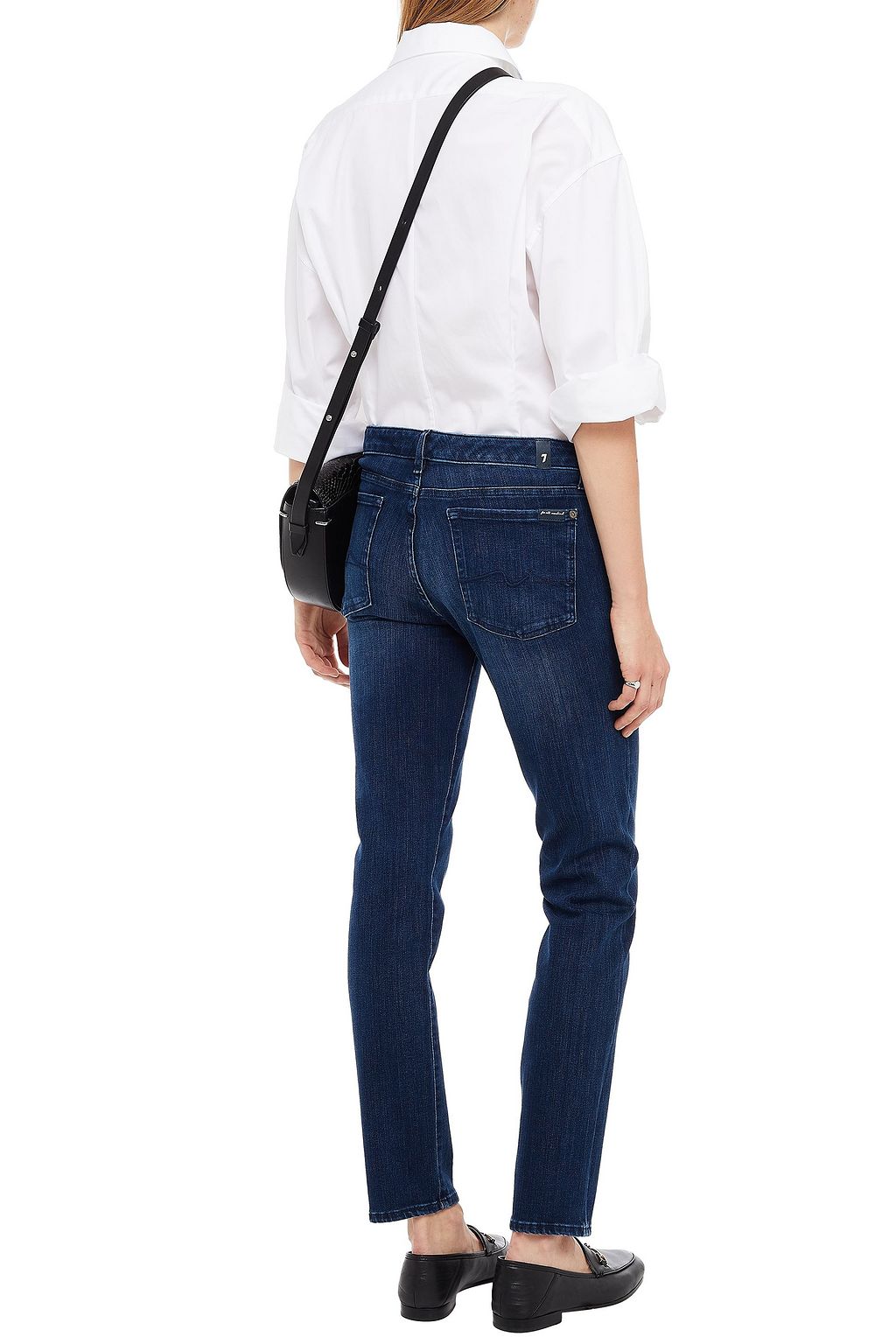 7 FOR ALL MANKIND Pyper faded low-rise slim-leg jeans