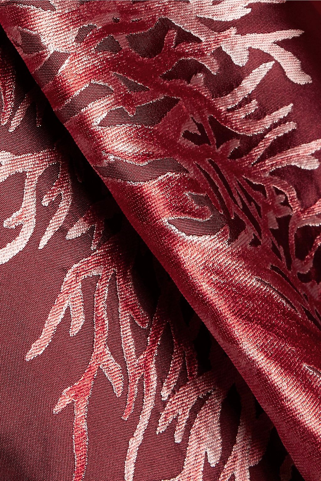 VALENTINO GARAVANI Gathered embroidered silk-faille gown