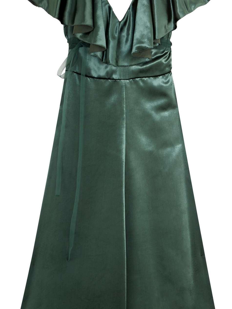 ruffled velvet midi dress