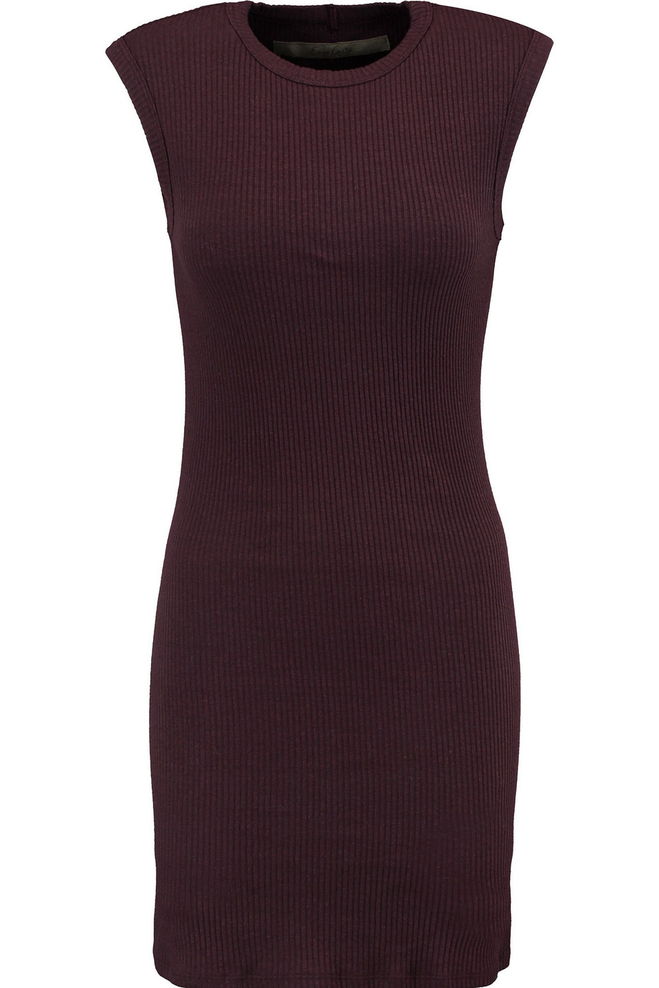 enza costa - ribbed-knit mini dress - burgundy - m