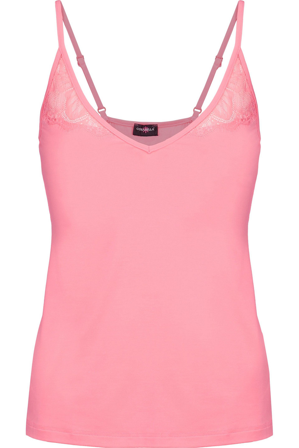 cosabella - cheyenne lace-trimmed stretch-jersey camisole - pink - s