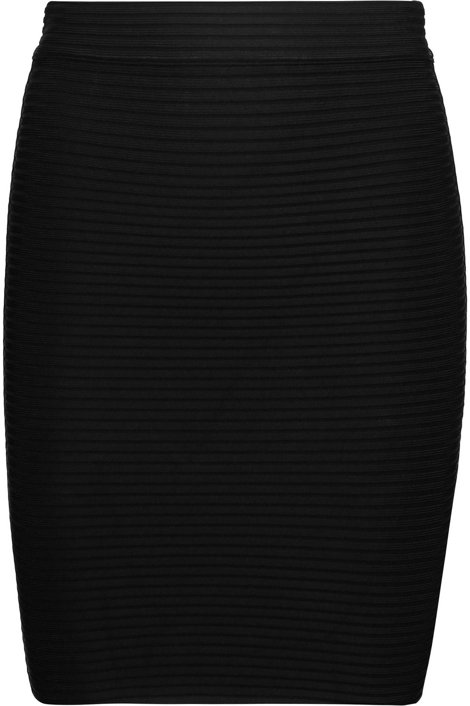 alexanderwang.t - ribbed stretch-knit mini skirt - black - s