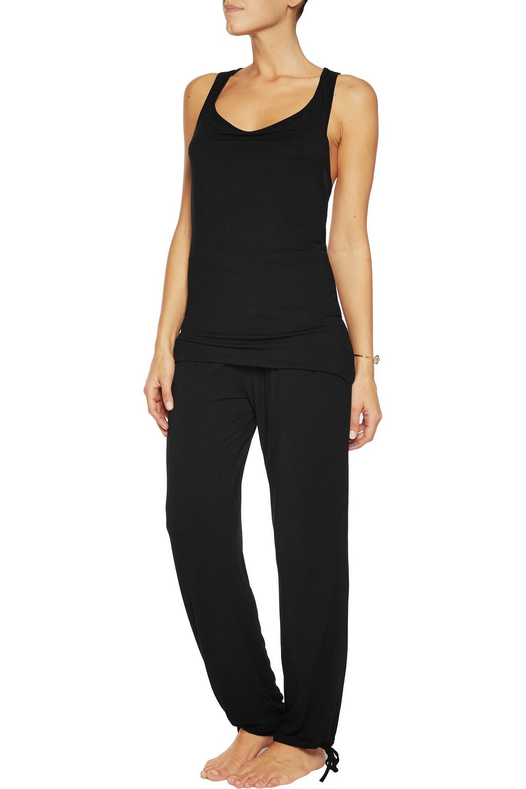 HEIDI KLUM INTIMATES Dolce Como lace-trimmed stretch-modal pajama top