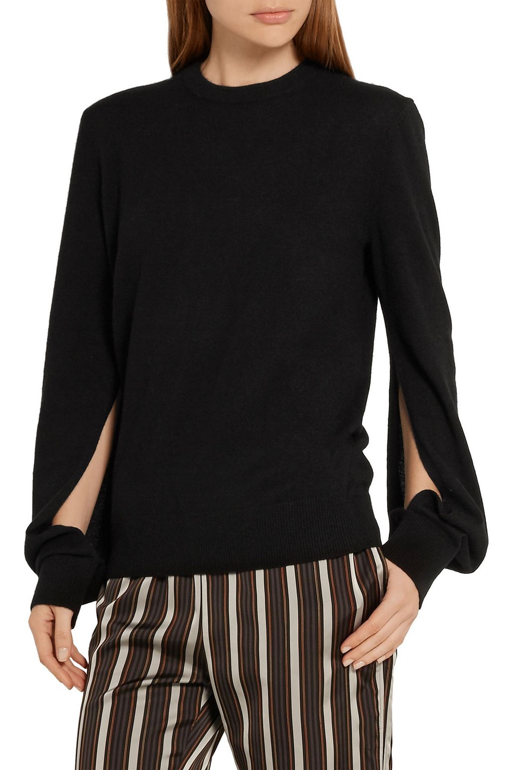 MICHAEL KORS COLLECTION Split-cuff cashmere sweater